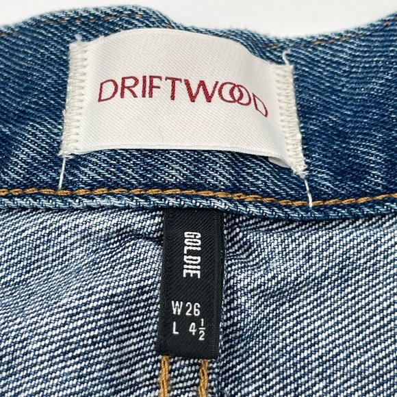 DRIFTWOOD Women’s Size 26 Goldie Denim Jean Cut Off Shorts Raw Hem - Picture 7 of 11
